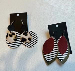 Leather handmade earrings